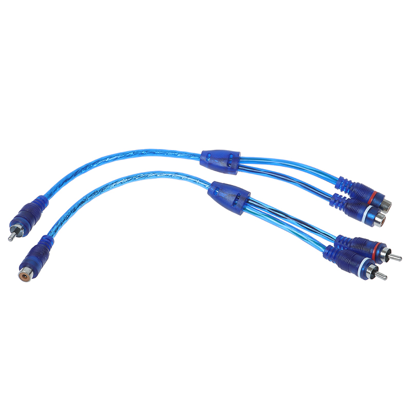 Audio Splitter Y - เครื่องเสียง MP3สำหรับรถยนต์คุณภาพสูง1ชิ้นตัวแปลงสายอะแดปเตอร์สายแยก RCA Y สำหรับอุปกรณ์เสริมเครื่องขยายเสียงรถยนต์