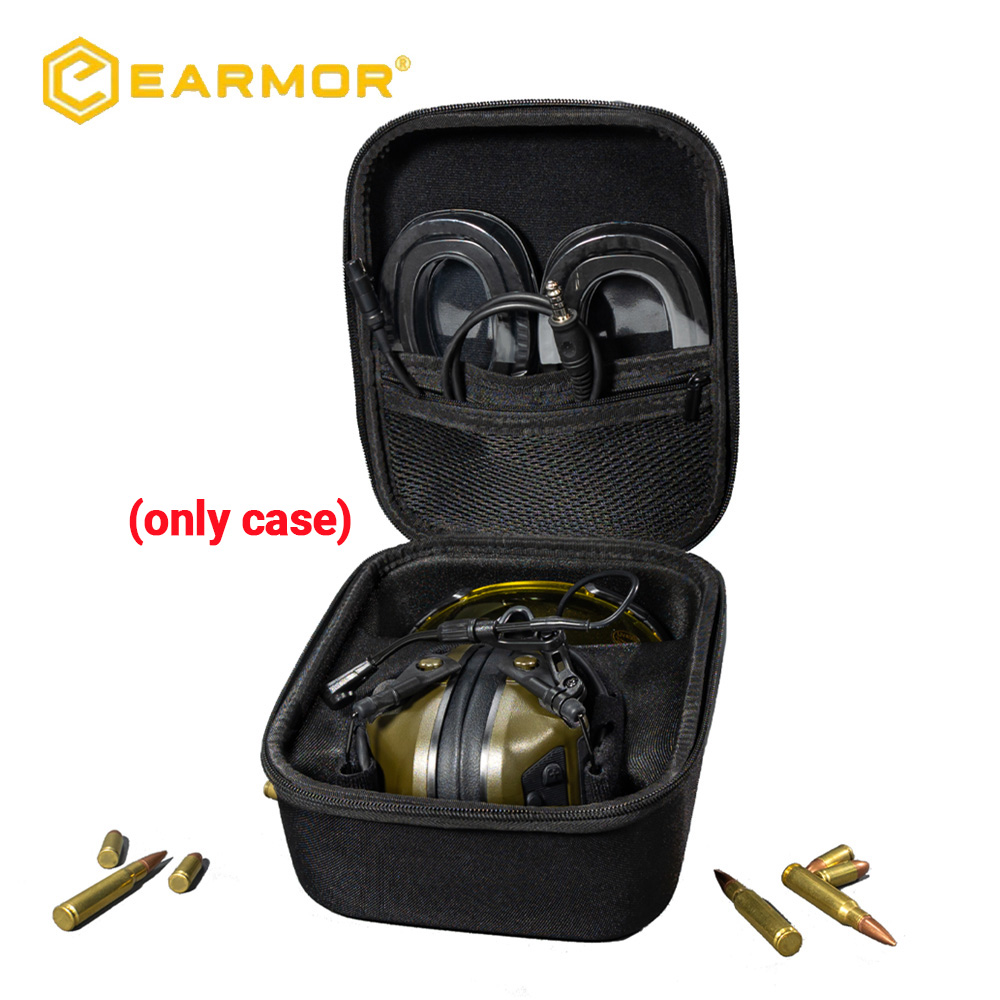 Headphone Case Hard - EARMOR ยุทธวิธีหูฟัง Hard Storage Case แบบพกพาน้ําหนักเบาหูฟัง,