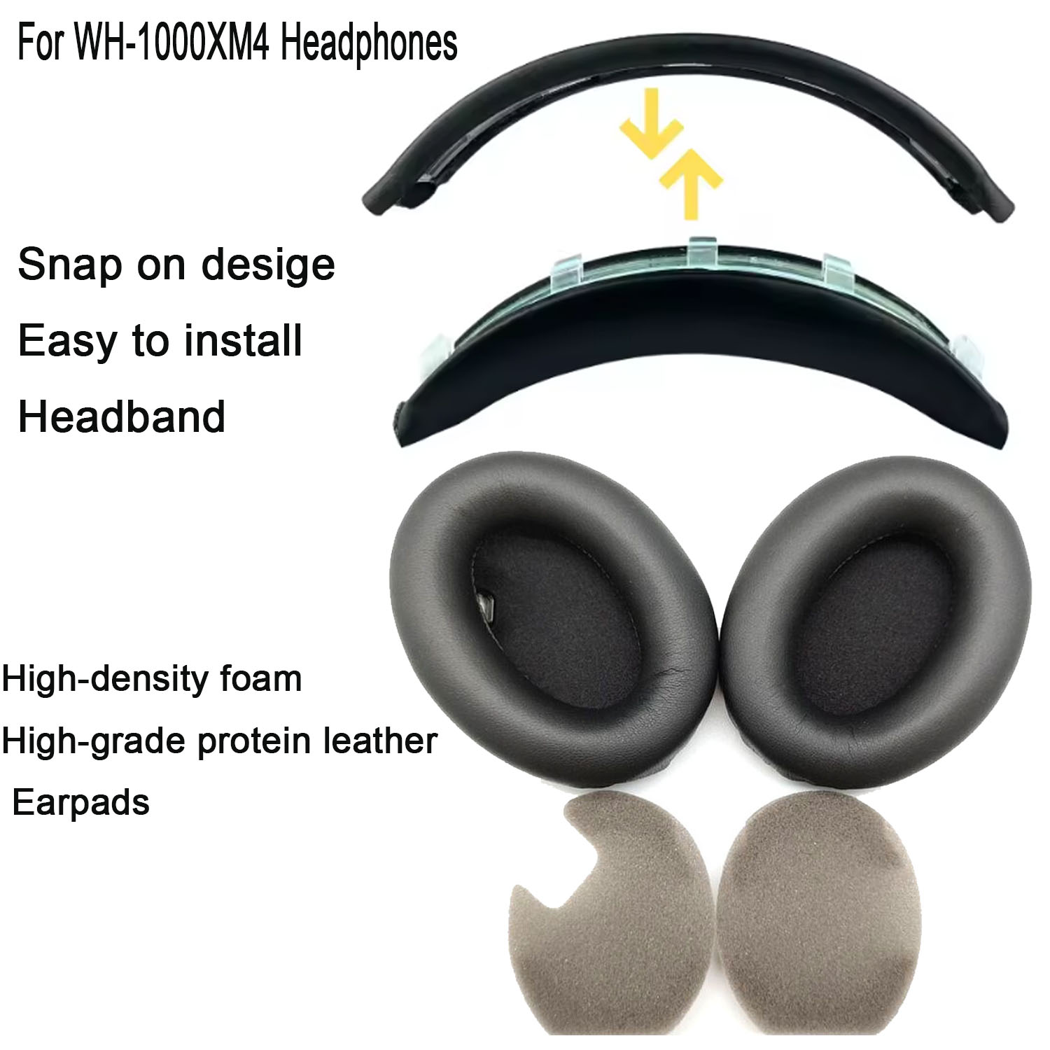 Sony Headphone Wh-1000Xm4 - แผ่นรองหูฟังแบบคาดศีรษะ WH1000XM4 ติดตั้งง่าย สำหรับหูฟัง Sony WH-1000XM4