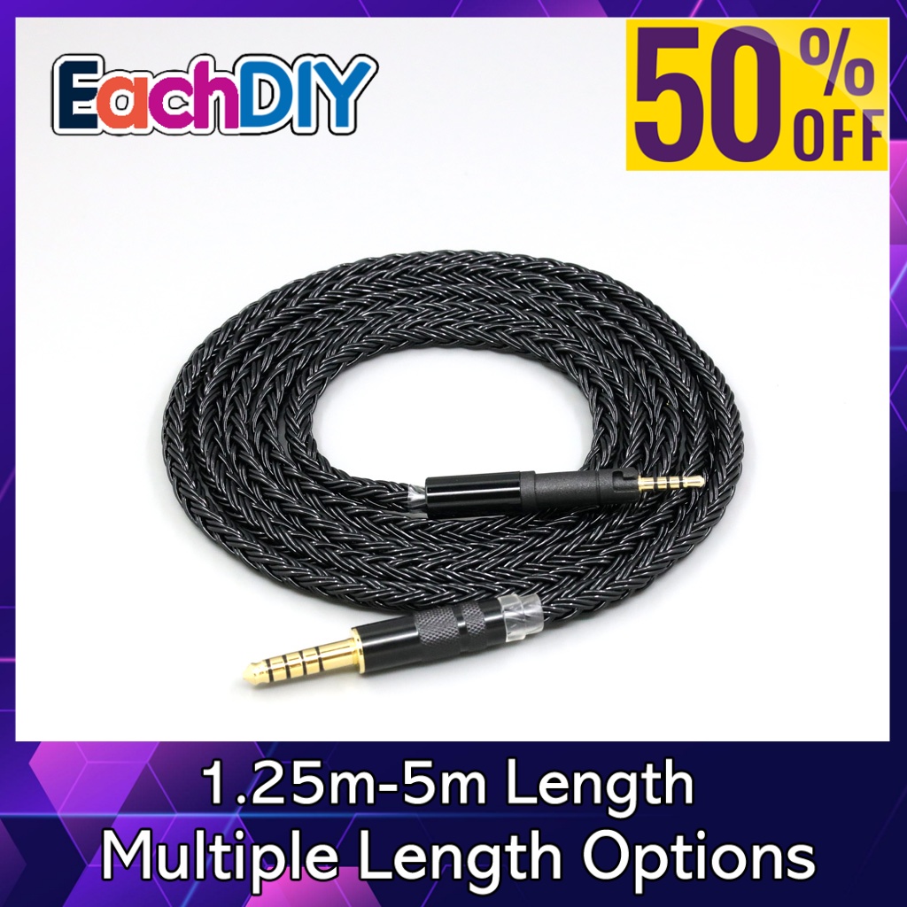 Sennheiser Headphone Hd 560S - 16 คอร์สีดำสายหูฟังไฮไฟแบบถักสำหรับเซนไฮเซอร์ HD560s HD599 HD559 HD569