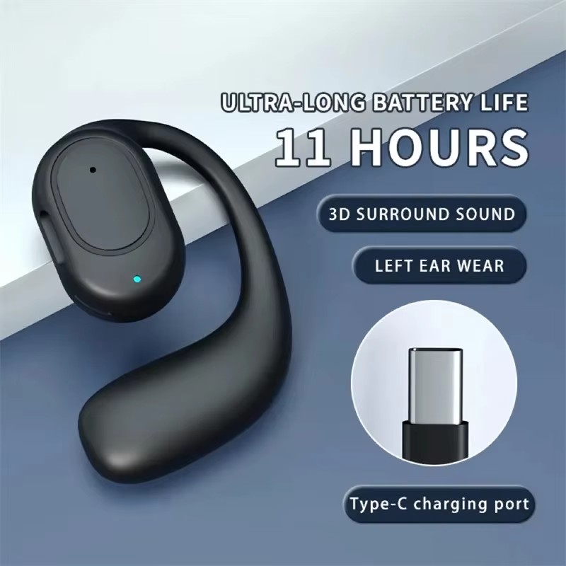 Bluetooth Headset On Ear - หูฟังไร้สาย บลูทูธ พร้อมไมโครโฟน หูฟังแบบส่งเสียงผ่านกระดูก แฮนด์ฟรี ตัดเสียงรบกวน