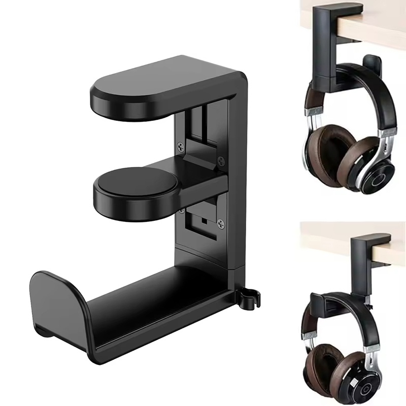 Headphone Stand Desk - ขาตั้งหูฟังเกมมิ่งอเนกประสงค์ ที่แขวนหูฟัง ที่เก็บหูฟัง ปรับหมุนได้ 360 องศา