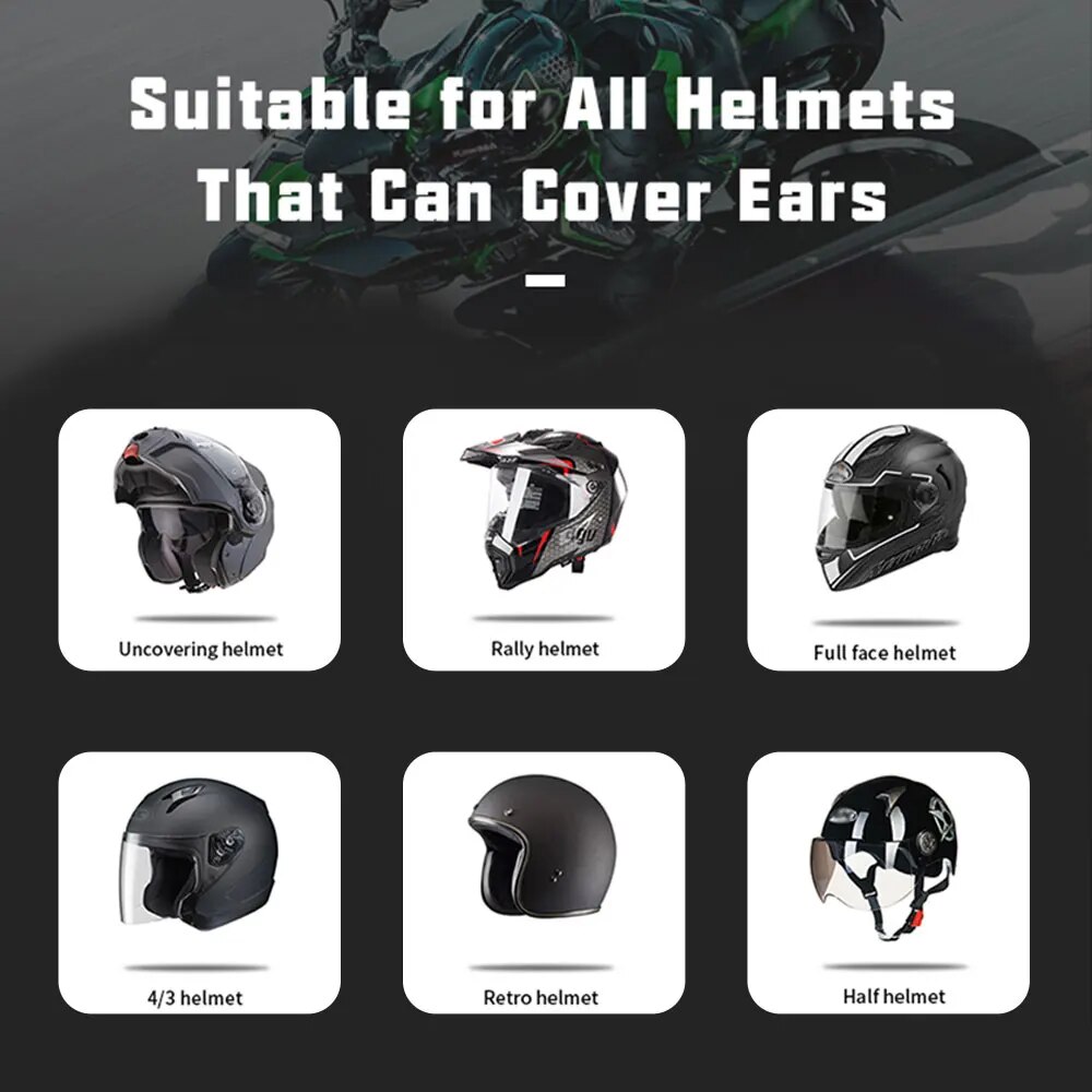คิโฮสชุดหูฟังติดหมวกกันน็อคมอเ - Bluetooth Headset On Ear บทวิจารณ์และราคา