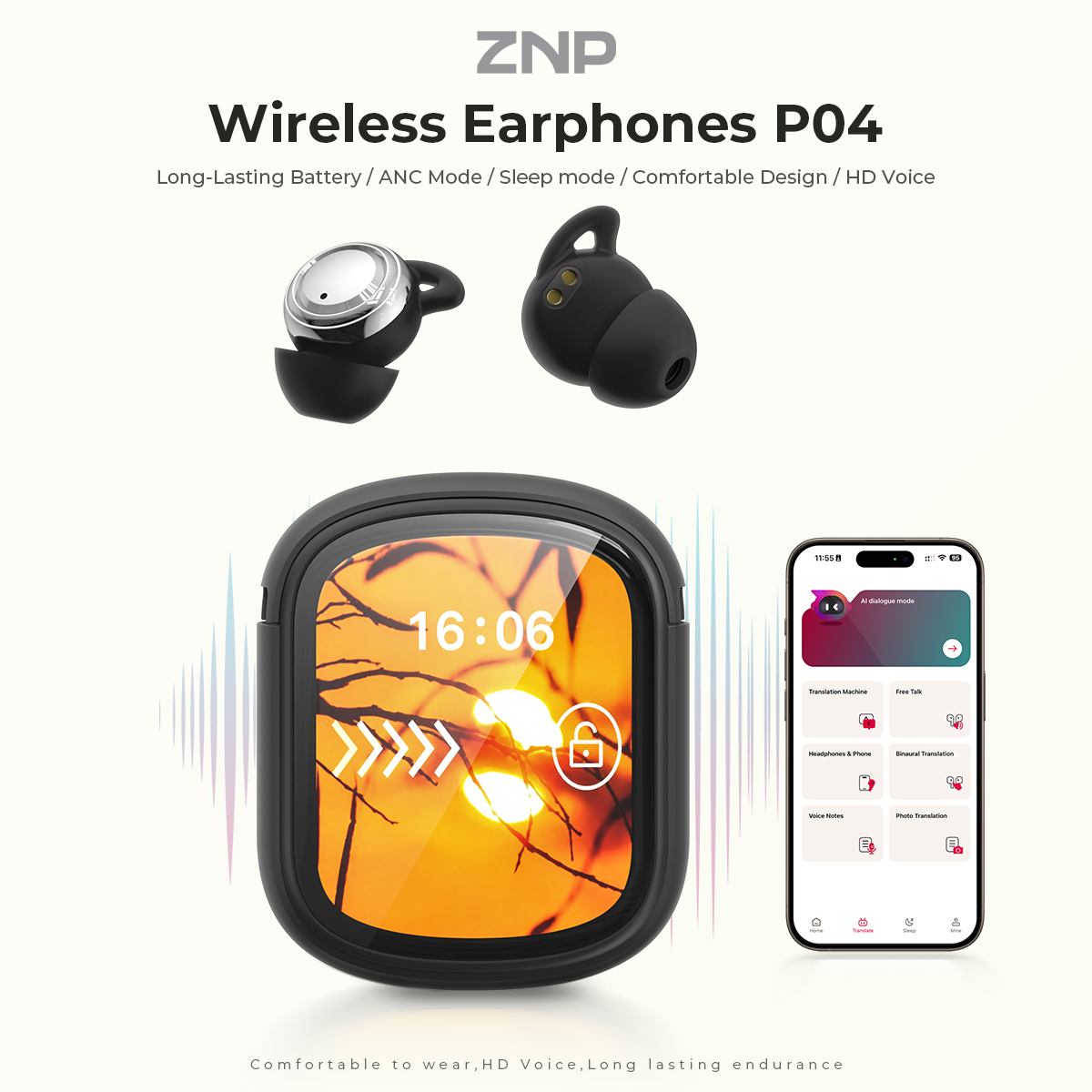 หูฟังช่วยการนอนหลับ ZNP P04 พร - Earbuds Charging Case บทวิจารณ์และราคา