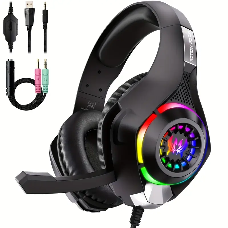 หูฟังเกมมิ่งสำหรับพีซี, PS4, P - Gaming Headset Rgb บทวิจารณ์และราคา