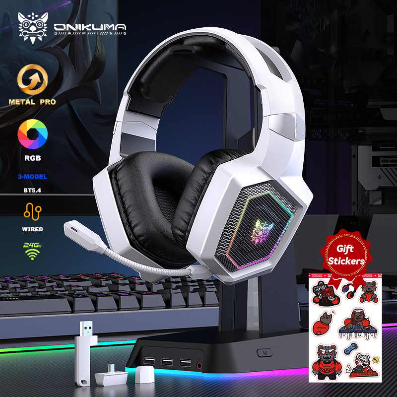 ONIKUMA ชุดหูฟังไร้สาย 2.4GHz  - Gaming Headset Rgb บทวิจารณ์และราคา