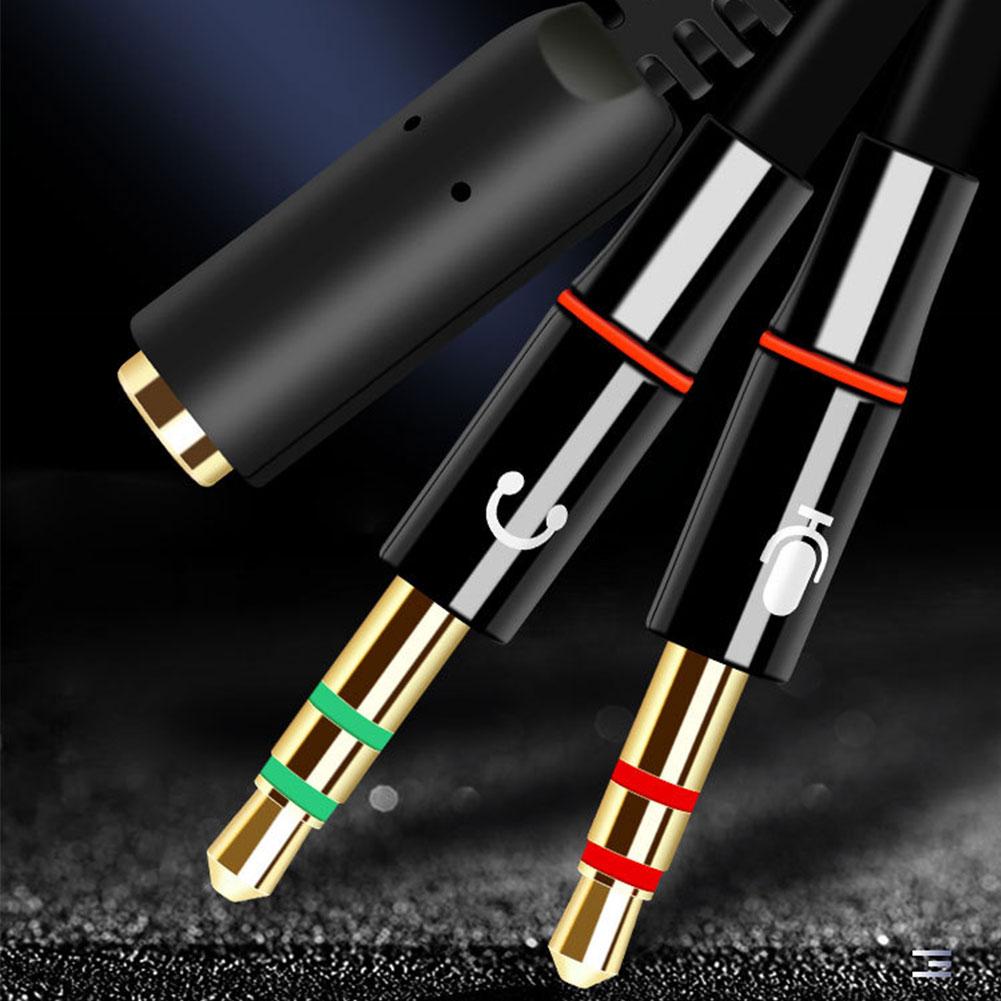 ตัวแปลงสัญญาณเสียงไมโครโฟนหูฟั - Audio Splitter Y บทวิจารณ์และราคา